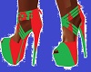 green n red xmas heel