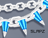 !!S Spike Choker Blue