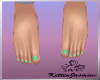 Girls Small Feet Green