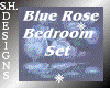 Blue Rose Bedroom Set