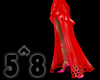 <5^8> Red Wavy Dress