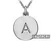 Initial "A" SIlver Neckl