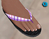 Pink Purple Flip Flops M
