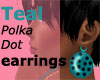 Teal Polka Dot Earrings