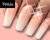 Nude White Basic Nails