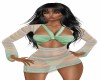 Stripe / Green Beach Set