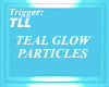 GLOW PARTICLES, TEAL