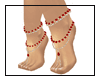 Slave sandals-red