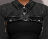 E* Black CropJean Jacket