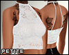 [ lace halter top ] wht