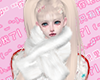 ᨳWhite Fuzzy Scarf