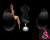 Blk Silver Sphere Chairs