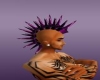 spiked rave hair purple