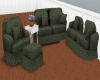 Hunter Green Sofa Set