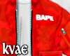 Bape bomber red