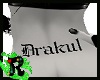 Drakul lower back tatoo