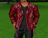 Leather vest red B
