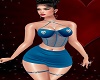 Conjunto azul corazones