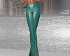 Emerald Grn Leather Pant