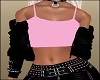 Blk Jacket Pink Top