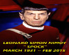 Spock Plaque RIP