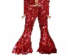 70's red glitter flares