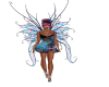 Adlt Btrfly Fairy dress