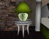 Green Side Table w/ Lamp