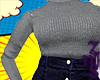 [F] sweater +denim skirt