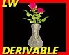 LW - Glass Roses in Vase