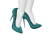 Lyrah Teal Sequin Pumps