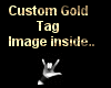 Naughty gold tag