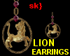 sk} Lion earrings