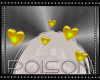 |P| Gold Floating Hearts