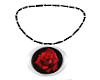 GlassRedRosePendant
