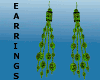 TOXIC Long Green Earring