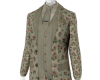 Beige Floral Suit