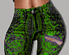 Snakeskin Jeans - Green