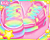 . pink rainbow sneakers