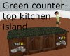Green countertop island