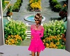 Hot Pink Lace Dress