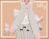 knit glove ivory