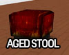 Aged Leather stool