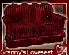Burgundy Granny Loveseat