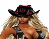 Harley rose cowgirl hat
