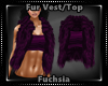 Fur Vest and Top Fuchsia