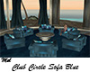 Club Circle Sofa - Blue