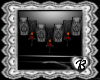 Black Rose Wall Candles