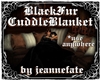 Black Fur Cuddle Blanket