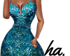 ha. Blanca Dress Teal